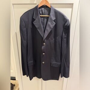 Corneliani Super 100 Extra fine Merino wool Navy sport coat